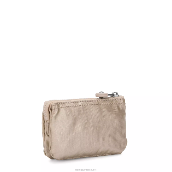 Creativity Mini Pouch Metallic Keychain Kipling Starry Gold Metallic Women 8T6J610 Keychains