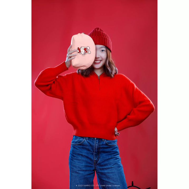 Zadok Hello Kitty Pouch Kipling Rabbit Pink Women 8T6J566 Pouches