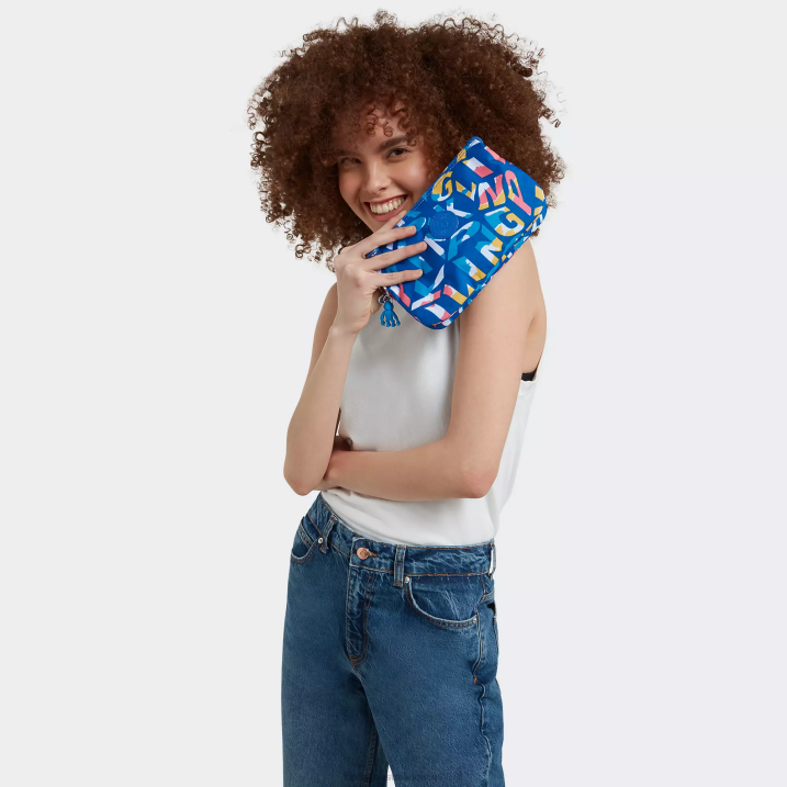 Creativity Extra Large Printed Wristlet Kipling Neon Women 8T6J565 Wallets & Wristlets