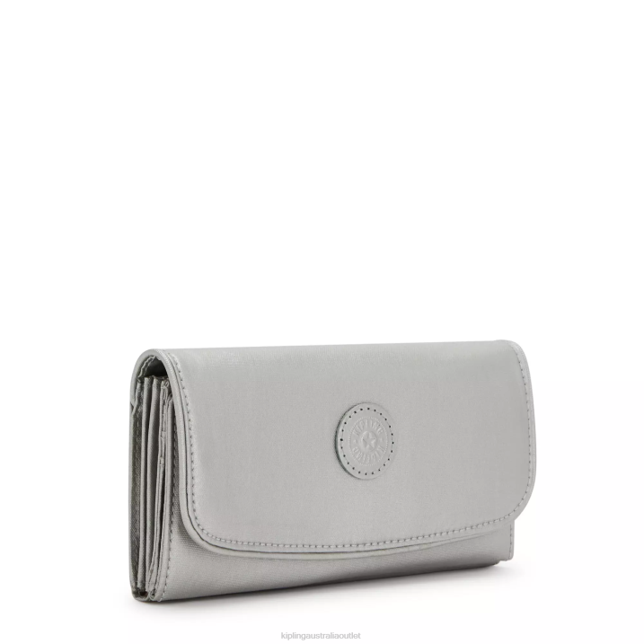 Money Land Metallic Snap Wallet Kipling Bright Metallic Women 8T6J549 Wallets & Wristlets