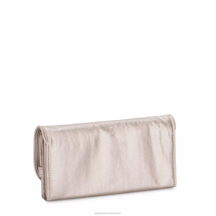 Money Land Metallic Snap Wallet Kipling Metallic Glow Women 8T6J550 Wallets & Wristlets