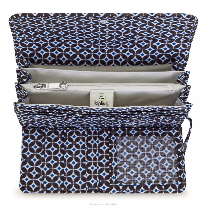 Money Land Printed Snap Wallet Kipling Blackish Tile Women 8T6J312 Wallets & Wristlets