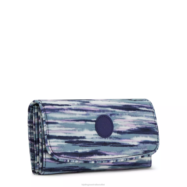 Money Land Printed Snap Wallet Kipling Brush Stripes Women 8T6J309 Wallets & Wristlets