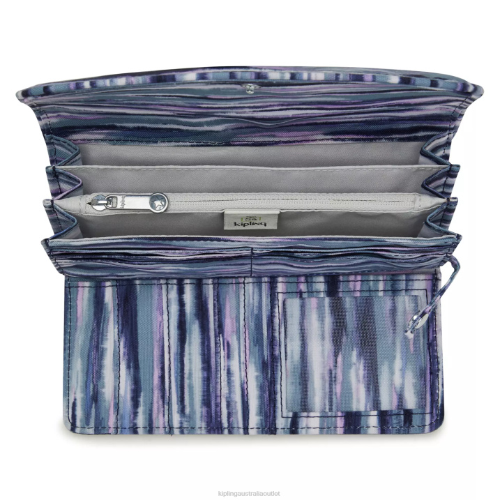 Money Land Printed Snap Wallet Kipling Brush Stripes Women 8T6J309 Wallets & Wristlets