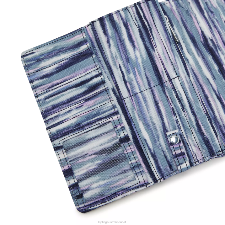 Money Land Printed Snap Wallet Kipling Brush Stripes Women 8T6J309 Wallets & Wristlets
