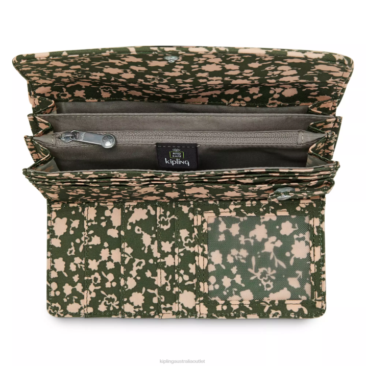 Money Land Printed Snap Wallet Kipling Fresh Floral Women 8T6J311 Wallets & Wristlets