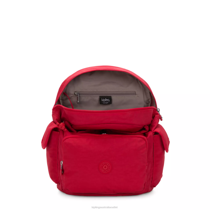 City Pack Backpack Kipling Red Rouge Women 8T6J354 Fashion Backpacks