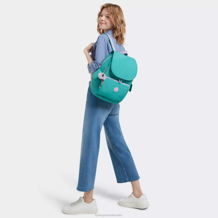 City Pack Backpack Kipling Surfer Green Women 8T6J350 Fashion Backpacks