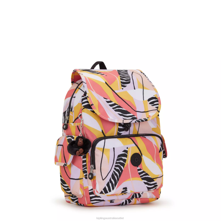 City Pack Printed Backpack Kipling Abstract Leave Women 8T6J339 Fashion Backpacks
