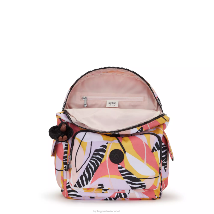 City Pack Printed Backpack Kipling Abstract Leave Women 8T6J339 Fashion Backpacks