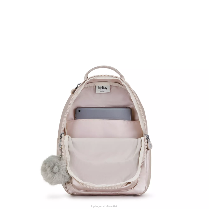 Seoul Small Metallic Tablet Backpack Kipling Metallic Rose Women 8T6J356 Fashion Backpacks