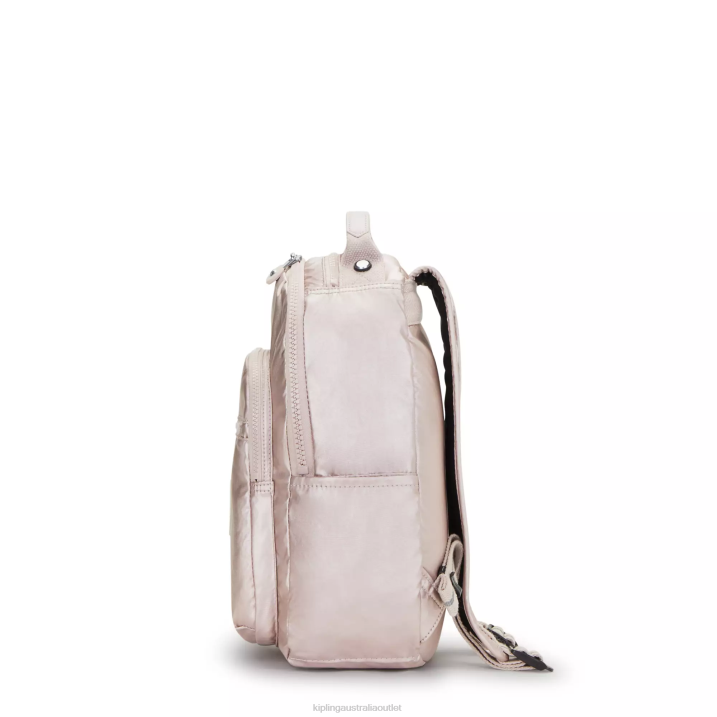 Seoul Small Metallic Tablet Backpack Kipling Metallic Rose Women 8T6J356 Fashion Backpacks