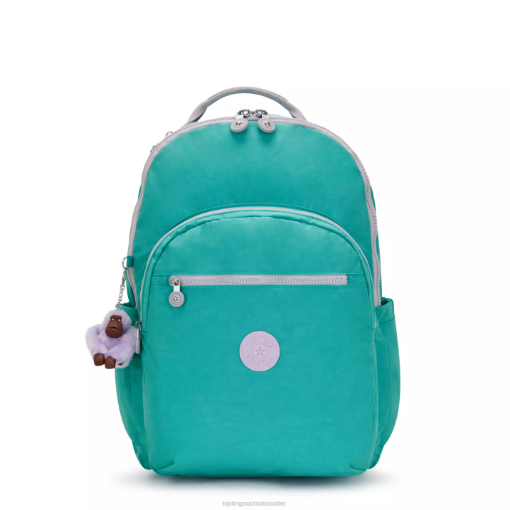 Seoul Extra Large 17" Laptop Backpack Kipling Surfer Green Women 8T6J449 Laptop Backpacks