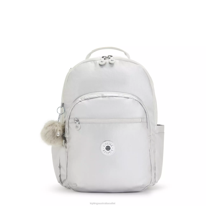 Seoul Large Metallic 15" Laptop Backpack Kipling Candy Metallic Women 8T6J458 Laptop Backpacks