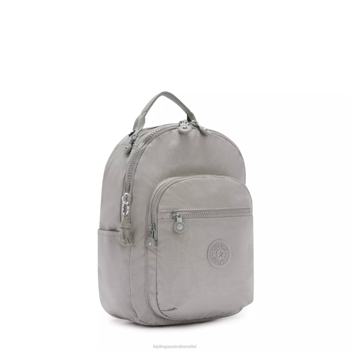 Seoul Small Tablet Backpack Kipling Grey Gris Women 8T6J419 Monogrammable