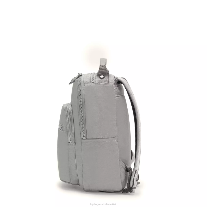 Seoul Small Tablet Backpack Kipling Grey Gris Women 8T6J419 Monogrammable
