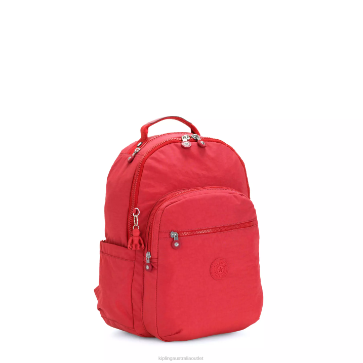 Seoul Small Tablet Backpack Kipling Red Rouge Women 8T6J422 Monogrammable