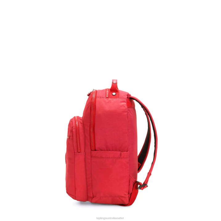 Seoul Small Tablet Backpack Kipling Red Rouge Women 8T6J422 Monogrammable