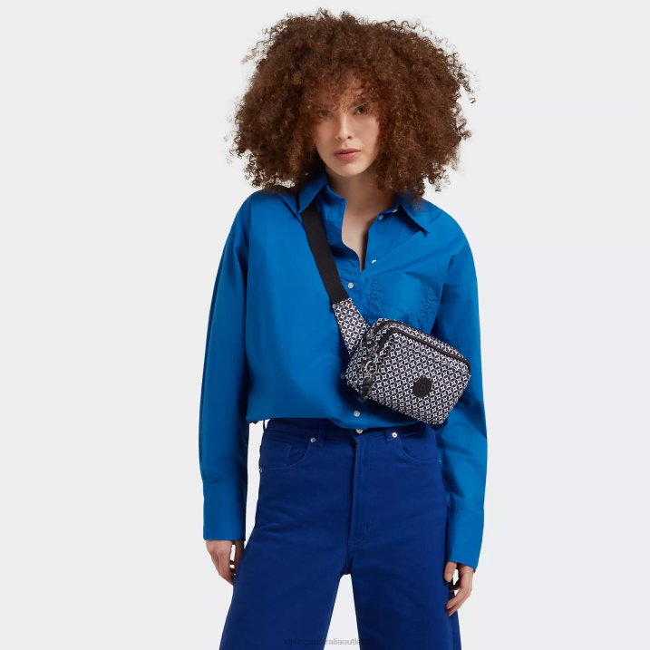 Abanu Multi Printed Convertible Crossbody Bag Kipling Blackish Tile Women 8T6J322 Crossbody Bags