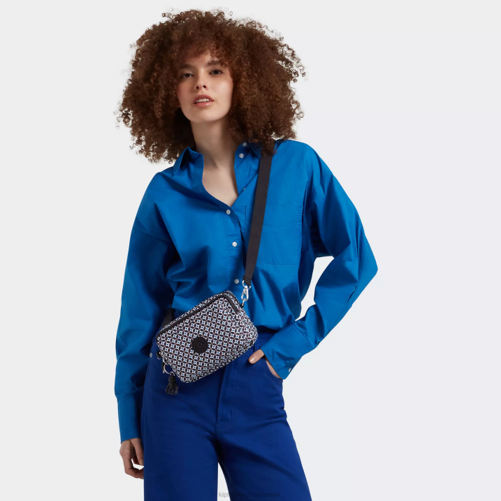 Abanu Multi Printed Convertible Crossbody Bag Kipling Blackish Tile Women 8T6J322 Crossbody Bags