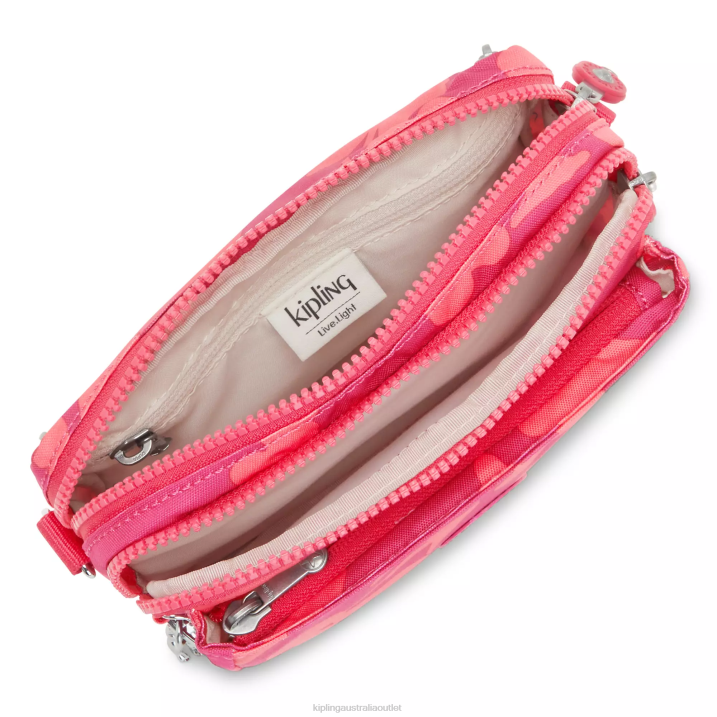 Abanu Multi Printed Convertible Crossbody Bag Kipling Coral Flower Women 8T6J320 Crossbody Bags
