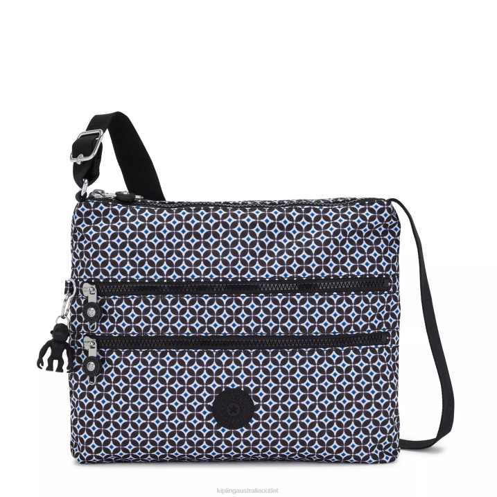 Alvar Printed Crossbody Bag Kipling Blackish Tile Women 8T6J145 Crossbody Bags