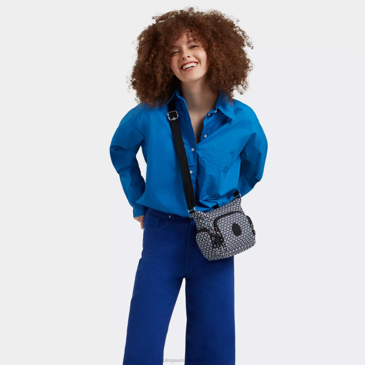 Gabbie Mini Printed Crossbody Bag Kipling Blackish Tile Women 8T6J140 Crossbody Bags