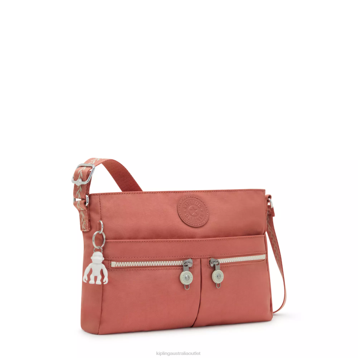 New Angie Crossbody Bag Kipling Vintage Pink Women 8T6J172 Crossbody Bags
