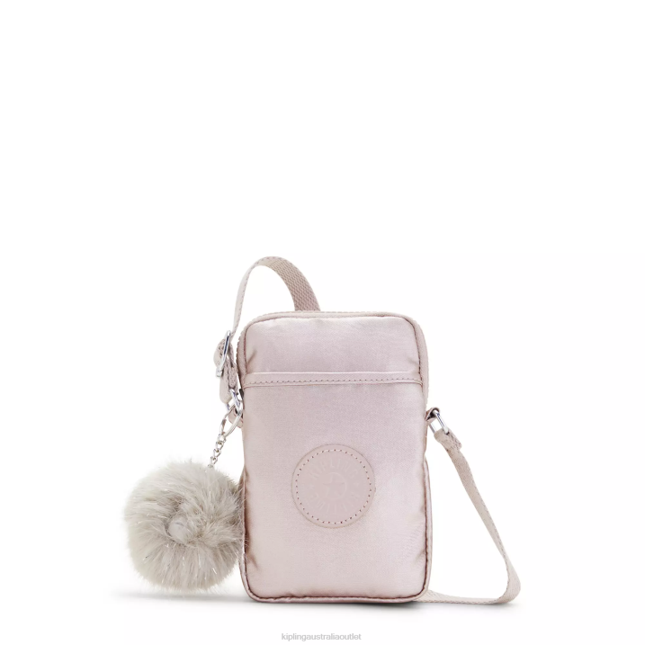 Tally Metallic Crossbody Phone Bag Kipling Metallic Rose Women 8T6J58 Crossbody Bags
