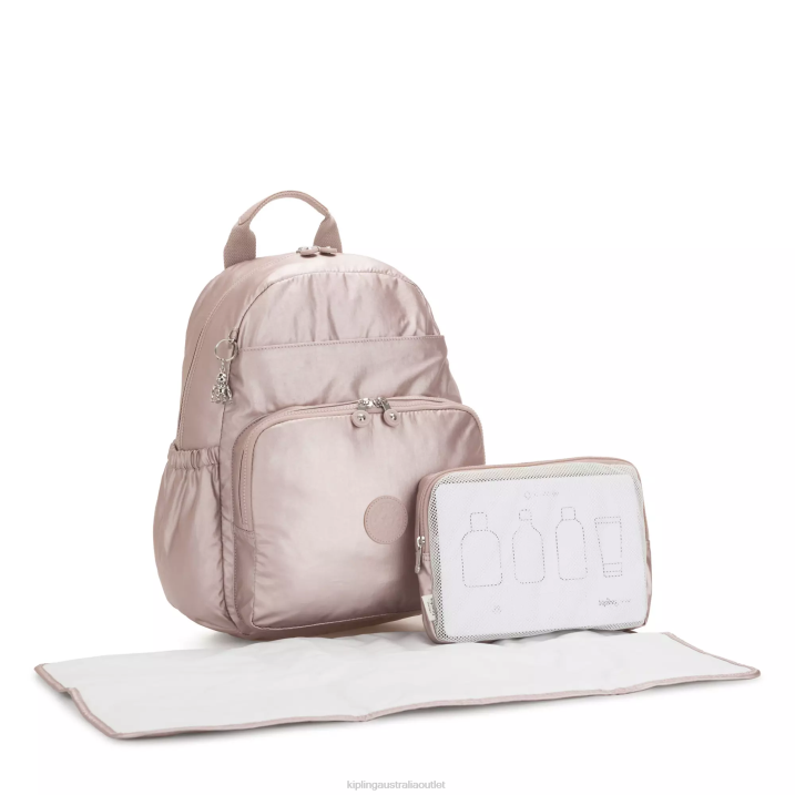 Maisie Diaper Backpack Kipling Metallic Rose Women 8T6J279 Diaper Bags