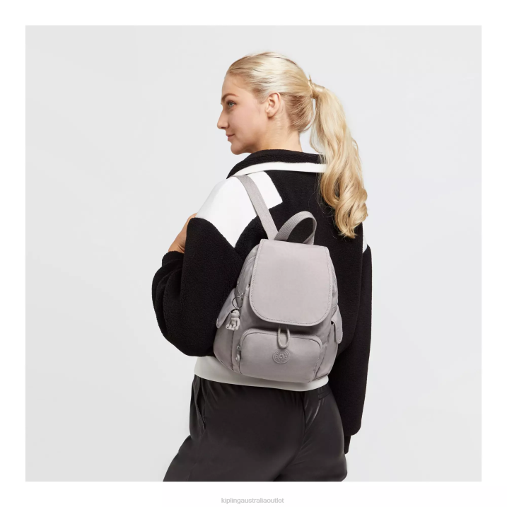 City Pack Mini Backpack Kipling Grey Gris Women 8T6J410 Mini Bags