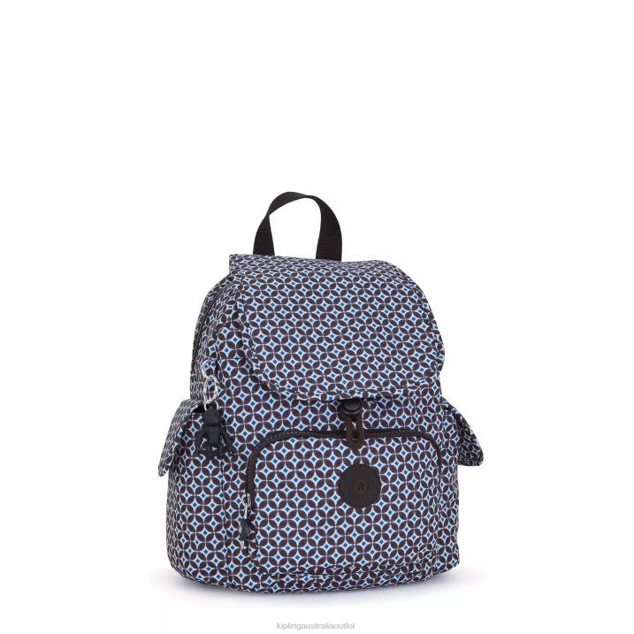 City Pack Mini Printed Backpack Kipling Blackish Tile Women 8T6J498 Mini Bags