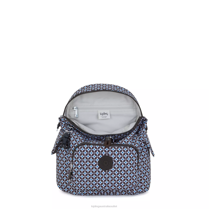 City Pack Mini Printed Backpack Kipling Blackish Tile Women 8T6J498 Mini Bags
