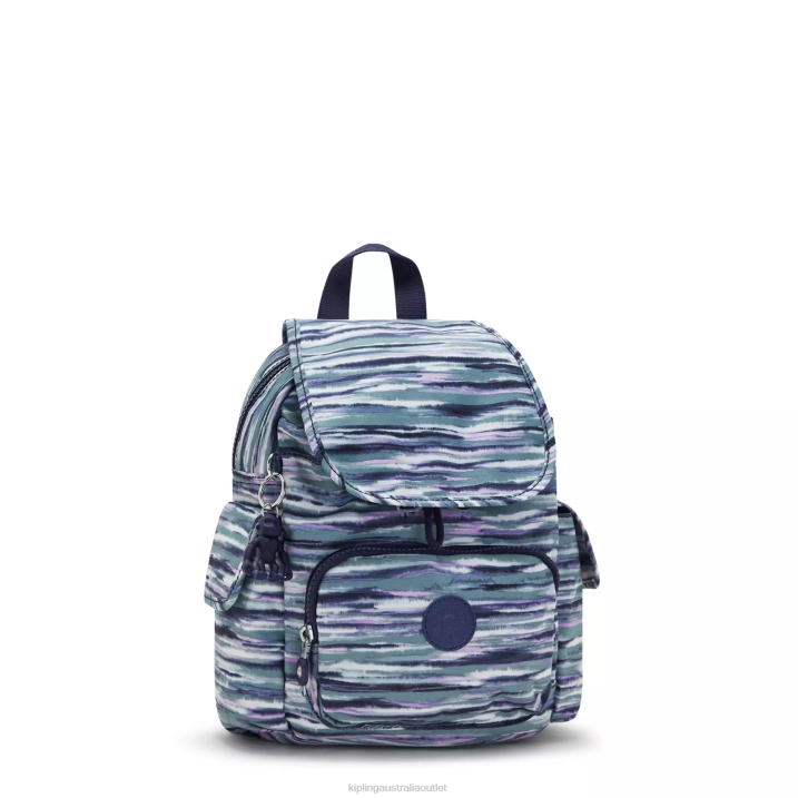 City Pack Mini Printed Backpack Kipling Brush Stripes Women 8T6J497 Mini Bags