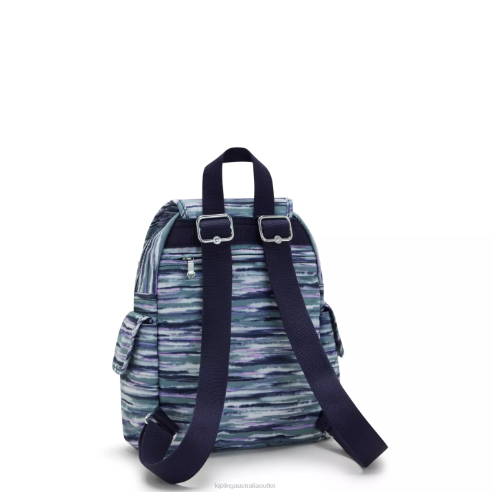 City Pack Mini Printed Backpack Kipling Brush Stripes Women 8T6J497 Mini Bags