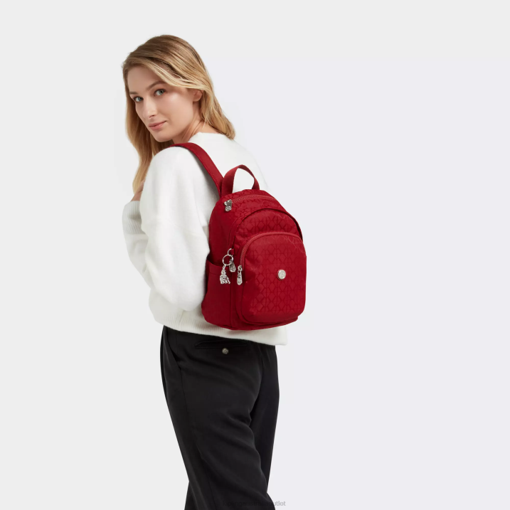Delia Mini Backpack Kipling Signature Red Women 8T6J387 Mini Bags