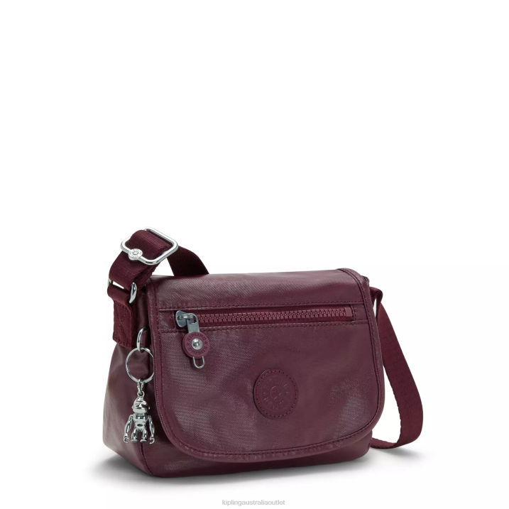 Sabian Metallic Crossbody Mini Bag Kipling Burgundy Lacquer Women 8T6J99 Mini Bags