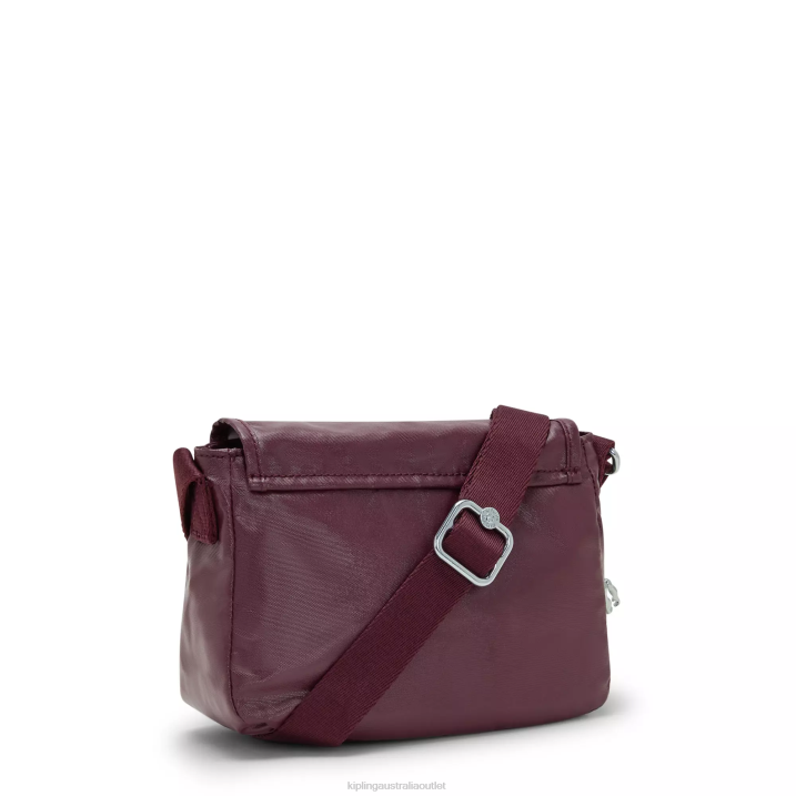 Sabian Metallic Crossbody Mini Bag Kipling Burgundy Lacquer Women 8T6J99 Mini Bags