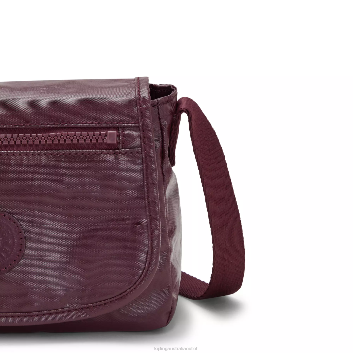 Sabian Metallic Crossbody Mini Bag Kipling Burgundy Lacquer Women 8T6J99 Mini Bags