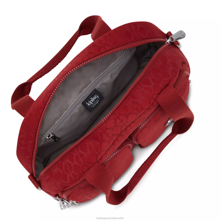 Cool Defea Shoulder Bag Kipling Signature Red Women 8T6J199 Shoulder Bags