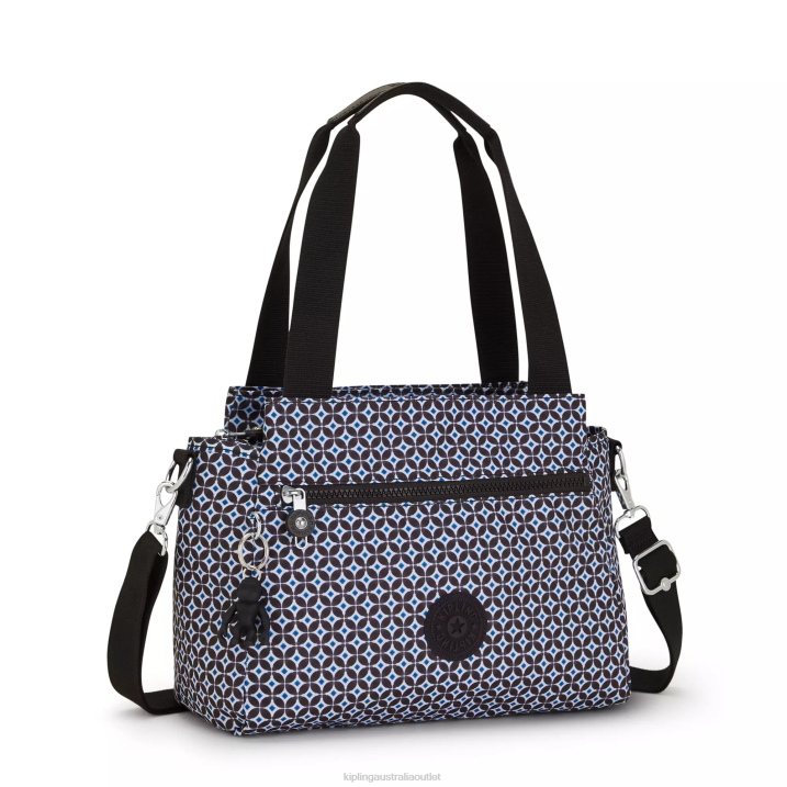 Elysia Printed Shoulder Bag Kipling Blackish Tile Women 8T6J239 Shoulder Bags