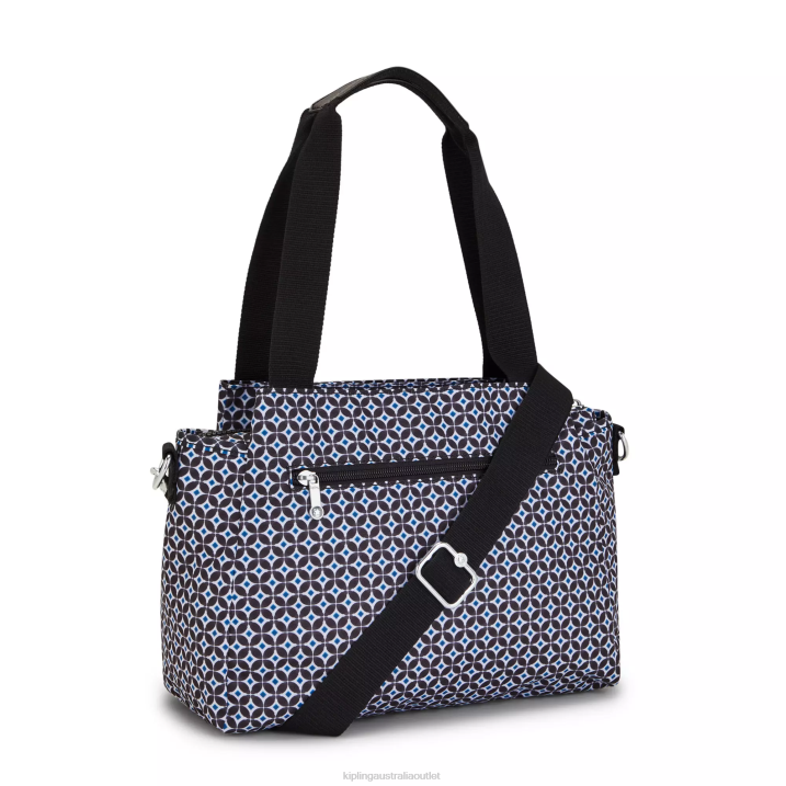 Elysia Printed Shoulder Bag Kipling Blackish Tile Women 8T6J239 Shoulder Bags