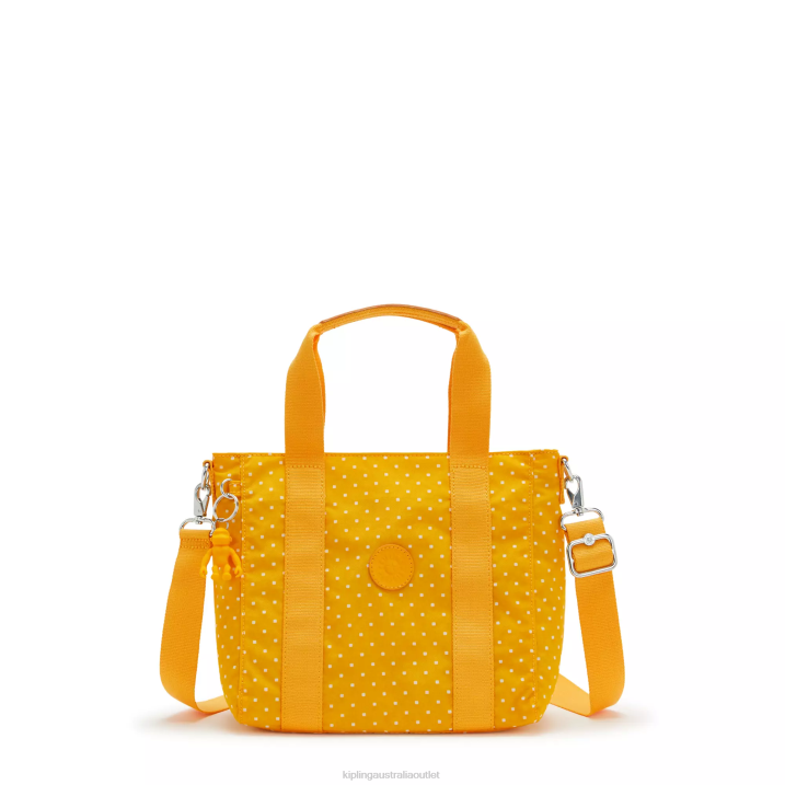 Asseni Mini Printed Tote Bag Kipling Soft Dot Yellow Women 8T6J83 Tote Bags