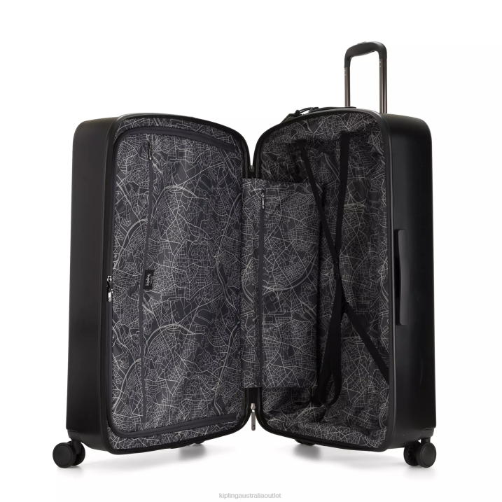 Curiosity Large 4 Wheeled Rolling Luggage Kipling Black Noir Women 8T6J524 Rolling Luggage