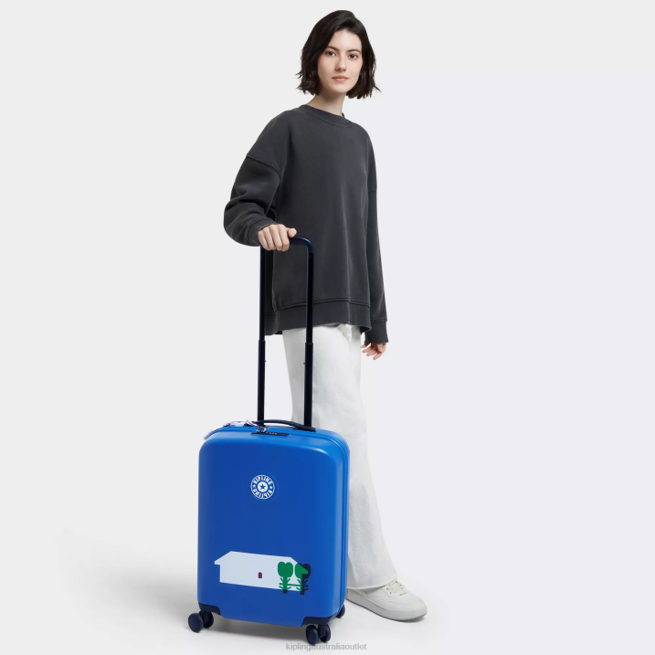 Curiosity Small Minju Kim 4 Wheeled Rolling Luggage Kipling Minju Multi Print Women 8T6J512 Rolling Luggage