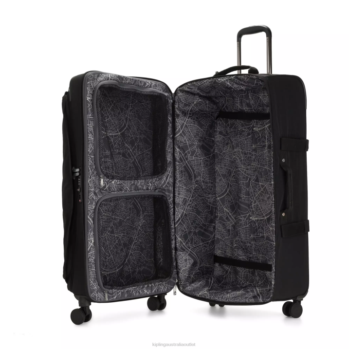 Spontaneous Large Rolling Luggage Kipling Black Noir Women 8T6J518 Rolling Luggage