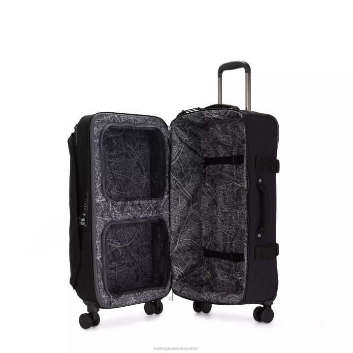 Spontaneous Medium Rolling Luggage Kipling Black Noir Women 8T6J516 Rolling Luggage