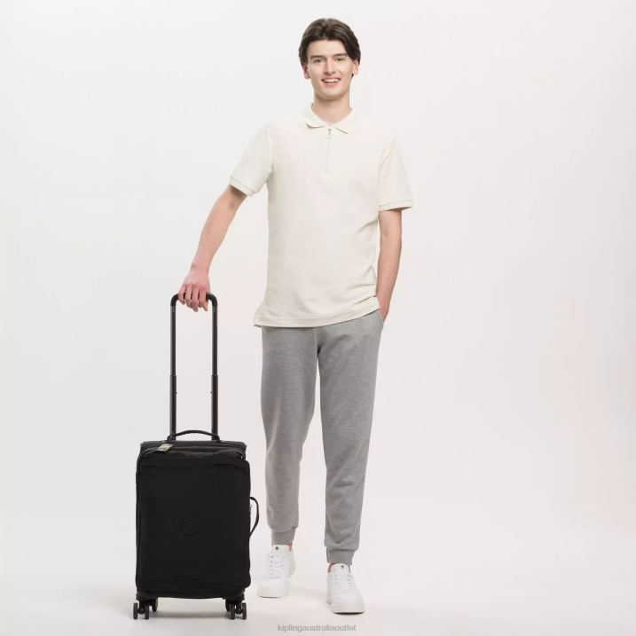 Spontaneous Small Rolling Luggage Kipling Black Noir Women 8T6J504 Rolling Luggage