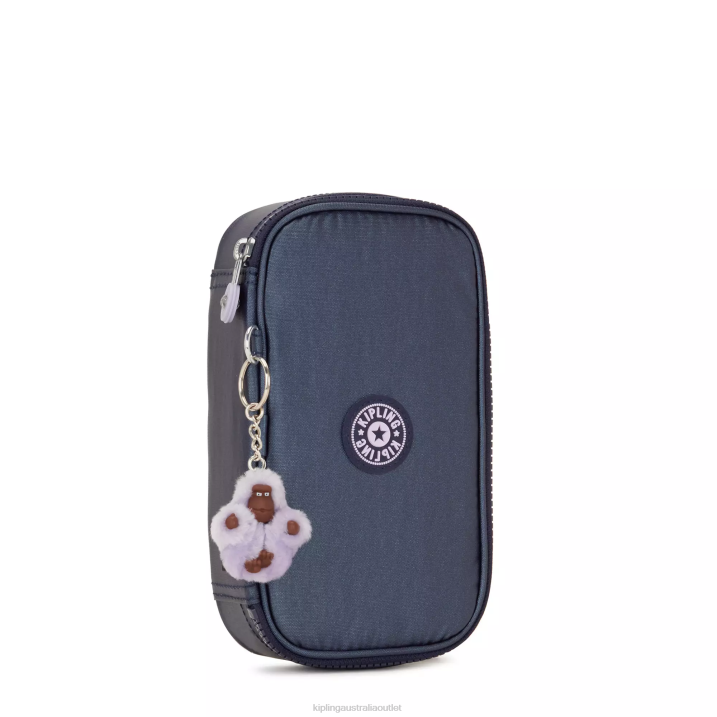 50 Pens Metallic Case Kipling Admiral Blue Women 8T6J599 Pens & Pencil Cases